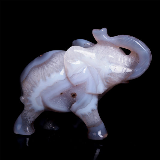 druzy agate elephant