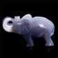 4.5" Druzy Agate Crystal Elephant Figurine Quartz Animal Carvings