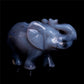 4" Druzy Agate Crystal Elephant Figurine Quartz Animal Carvings