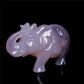 4" Druzy Agate Crystal Elephant Figurine Quartz Animal Carvings
