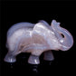4" Druzy Agate Crystal Elephant Figurine Quartz Animal Carvings