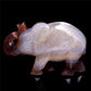5" Druzy Agate Crystal Elephant Figurine Quartz Animal Carvings
