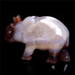 5" Druzy Agate Crystal Elephant Figurine Quartz Animal Carvings