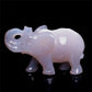 4" Druzy Agate Crystal Elephant Figurine Quartz Animal Carvings