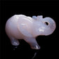 4" Druzy Agate Crystal Elephant Figurine Quartz Animal Carvings