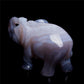 4" Druzy Agate Crystal Elephant Figurine Quartz Animal Carvings