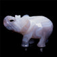 4" Druzy Agate Crystal Elephant Figurine Quartz Animal Carvings