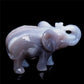 4" Druzy Agate Crystal Elephant Figurine Quartz Animal Carvings