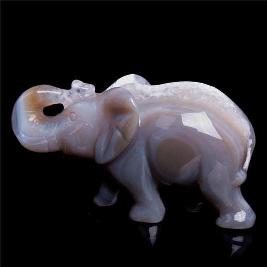 druzy agate elephant