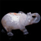 5" Druzy Agate Crystal Elephant Figurine Quartz Animal Carvings