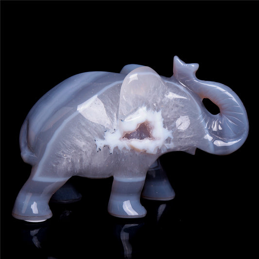 druzy agate elephant