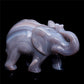 4" Druzy Agate Crystal Elephant Figurine Quartz Animal Carvings