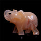 3" Druzy Agate Crystal Elephant Figurine Quartz Animal Carvings