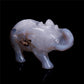 3.5" Druzy Agate Crystal Elephant Figurine Quartz Animal Carvings