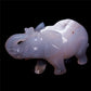 4" Druzy Agate Crystal Elephant Figurine Quartz Animal Carvings