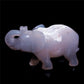 4" Druzy Agate Crystal Elephant Figurine Quartz Animal Carvings