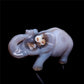 3.5" Druzy Agate Crystal Elephant Figurine Quartz Animal Carvings