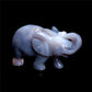 3.5" Druzy Agate Crystal Elephant Figurine Quartz Animal Carvings