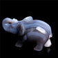 3.5" Druzy Agate Crystal Elephant Figurine Quartz Animal Carvings