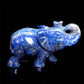 3.5" Lapis lazuli Crystal Elephant Figurine Quartz Animal Carvings
