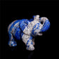 3" Lapis lazuli Crystal Elephant Figurine Quartz Animal Carvings