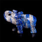 3" Lapis lazuli Crystal Elephant Figurine Quartz Animal Carvings