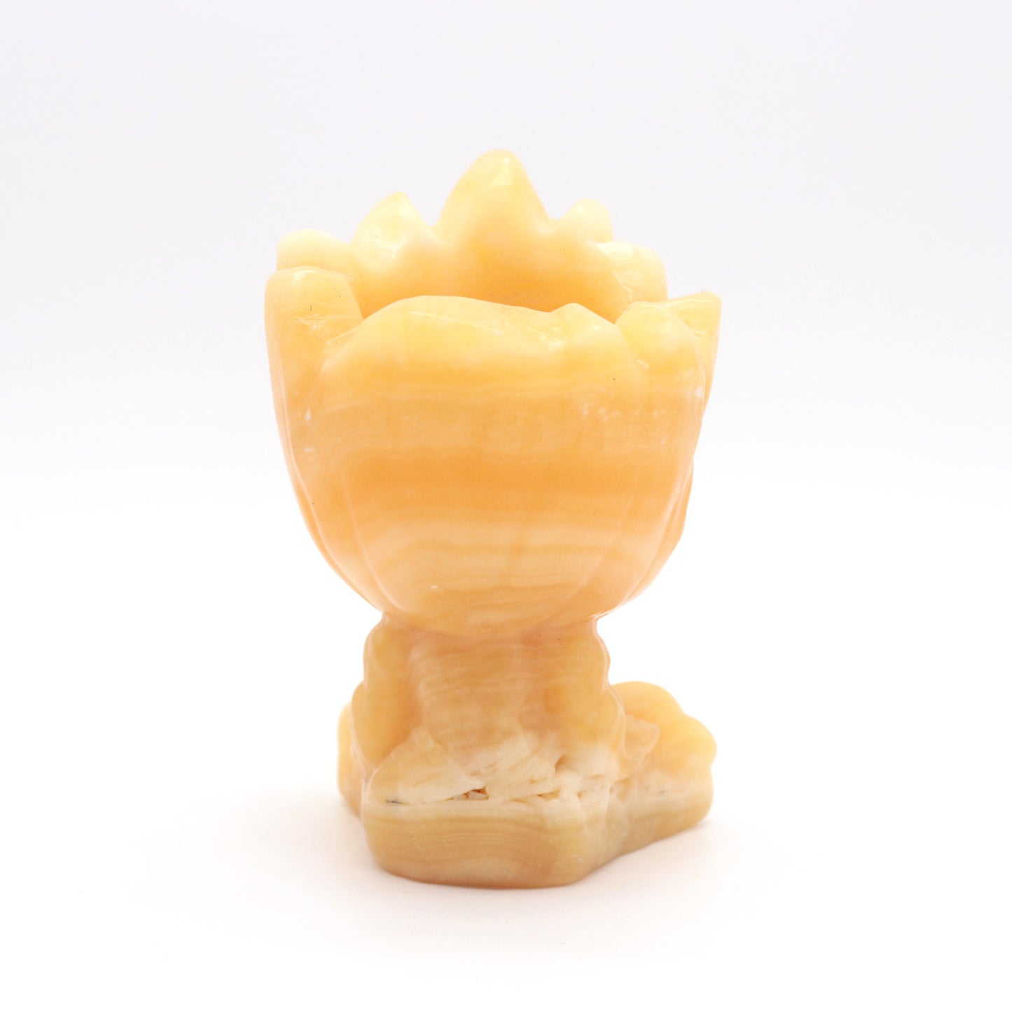 Carved Yellow Calcite Groot Crystal Healing Decorate Gift