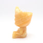 Carved Yellow Calcite Groot Crystal Healing Decorate Gift