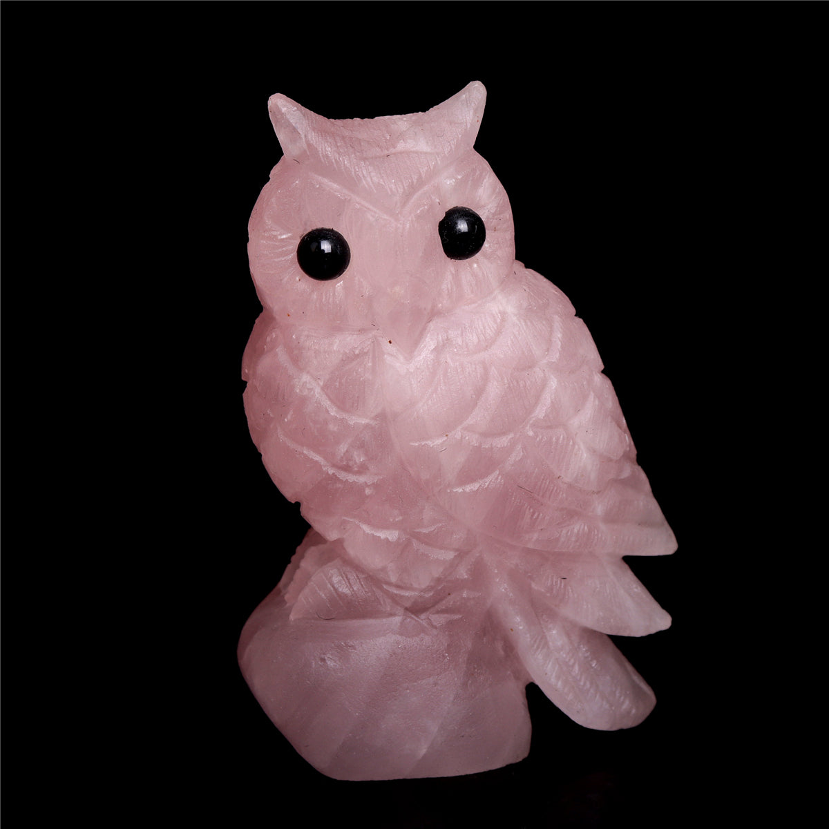 rose quartz owl