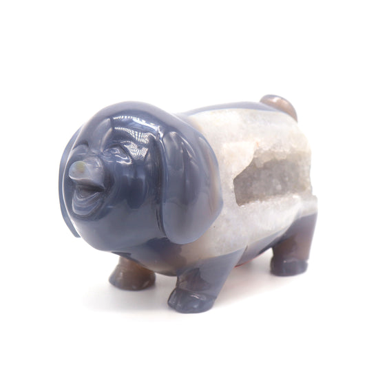 druzy crystal pig