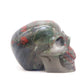 2Lb Natural Bloodstone Skull Figurine Crystal Carved Healing Reiki