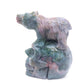 5.5" Natural Ocean Jasper Skull Bear Figurine Crystal Carved Healing