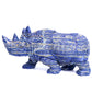 9.5" HandCarved Lapis Lazuli  Rhino Crystal Healing Quartz Reiki Decorate Gift