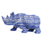 9.5" HandCarved Lapis Lazuli  Rhino Crystal Healing Quartz Reiki Decorate Gift