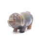 5" Hand Carved Druzy Agate Pig Statue Crystal Animal Carving Quartz Healing