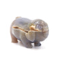 5" Hand Carved Druzy Agate Pig Statue Crystal Animal Carving Quartz Healing