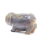 5" Hand Carved Druzy Agate Pig Statue Crystal Animal Carving Quartz Healing