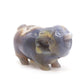 5" Hand Carved Druzy Agate Crystal Pig Figurine Quartz Healing