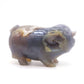 5" Hand Carved Druzy Agate Crystal Pig Figurine Quartz Healing