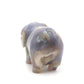 5" Hand Carved Druzy Agate Crystal Pig Figurine Quartz Healing