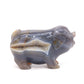 5" Hand Carved Druzy Agate Pig Statue Crystal Animal Carving Quartz Healing