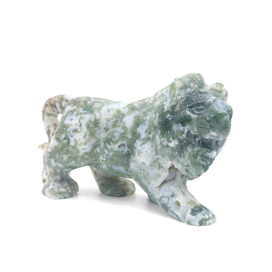 Moss Agate lion