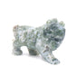 5" Hand Carved Moss Agate Lion Crystal Animal Statues Quartz Healing Decor Reiki
