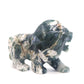 5" Hand Carved Moss Agate Lion Crystal Animal Statues Quartz Healing Decor Reiki
