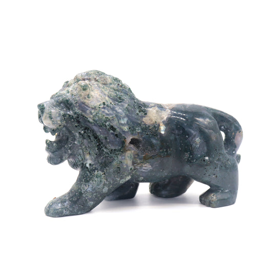 Moss Agate lion