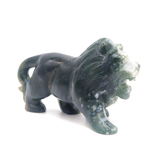 Moss Agate lion