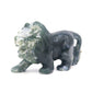 5.5" Hand Carved Moss Agate Lion Crystal Animal Statues Quartz Healing Decor Reiki