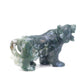 5" Hand Carved Moss Agate Tiger Crystal Animal Statues Quartz Healing Decor Reiki