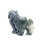 5" Hand Carved Moss Agate Tiger Crystal Animal Statues Quartz Healing Decor Reiki