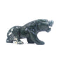 5" Hand Carved Moss Agate Tiger Crystal Animal Statues Quartz Healing Decor Reiki